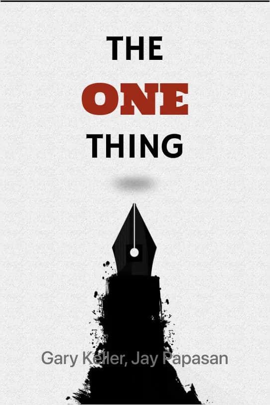 The One Thing: The Surprisingly Simple Truth Behind Extraordinary Results Audio Book Summary Cover