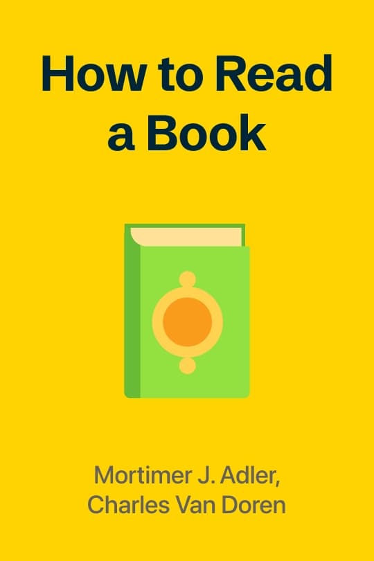 How to Read a Book: The Classic Guide to Intelligent Reading Audio Book Summary Cover
