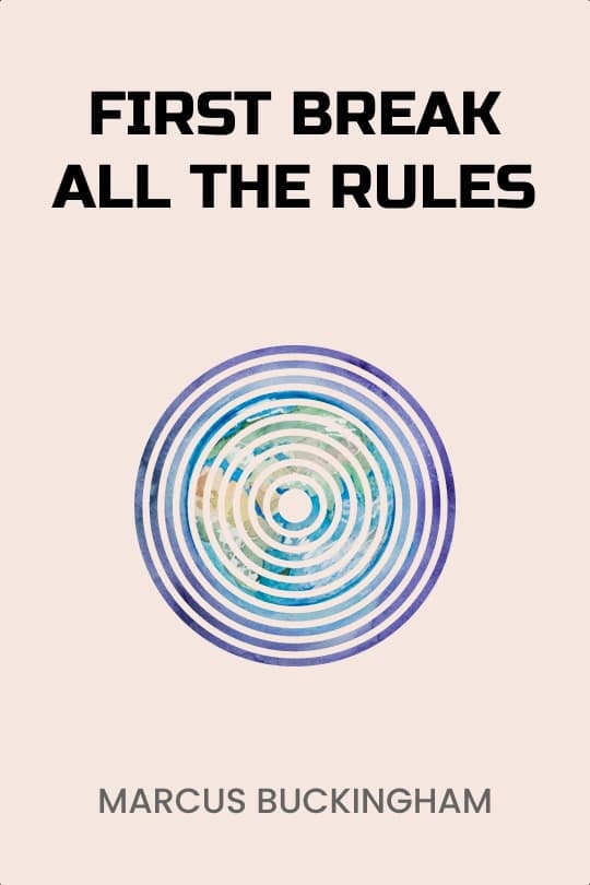 First, Break All the Rules: What the World's Greatest Managers Do Differently Audio Book Summary Cover